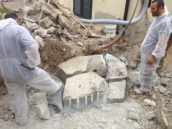 Demolizione Roccia o Pietra 
Risultato dopo la volata